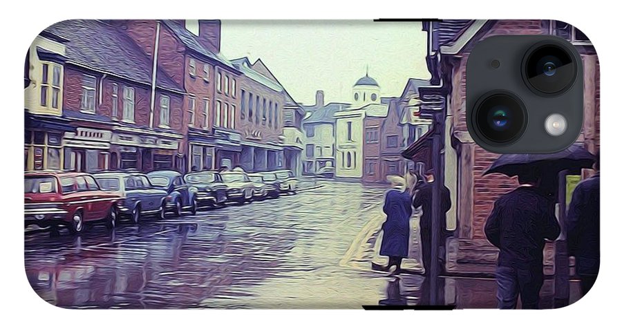 Vintage Travel Rainy Day in Britain - Phone Case
