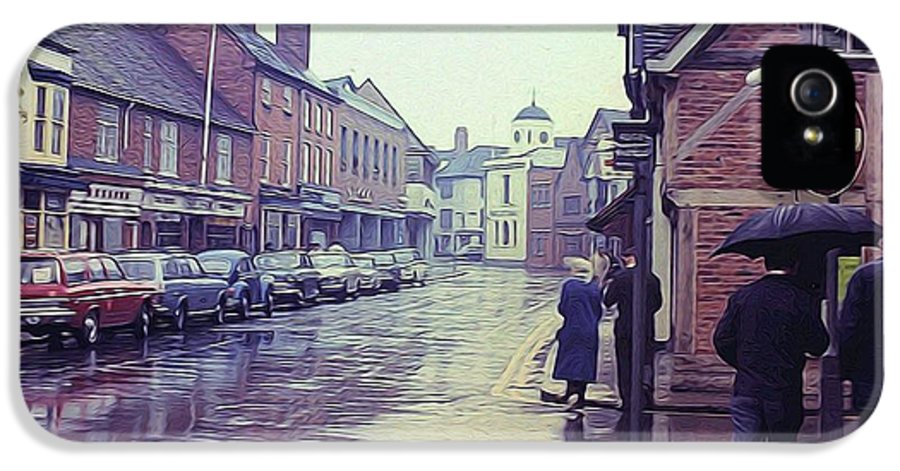 Vintage Travel Rainy Day in Britain - Phone Case