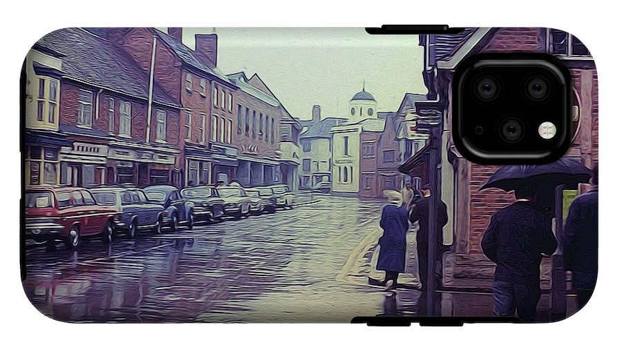 Vintage Travel Rainy Day in Britain - Phone Case