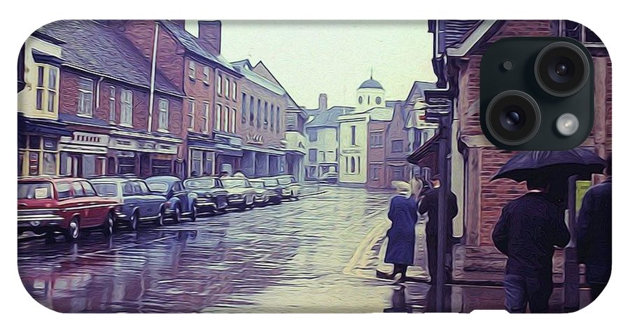 Vintage Travel Rainy Day in Britain - Phone Case