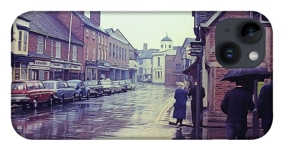 Vintage Travel Rainy Day in Britain - Phone Case