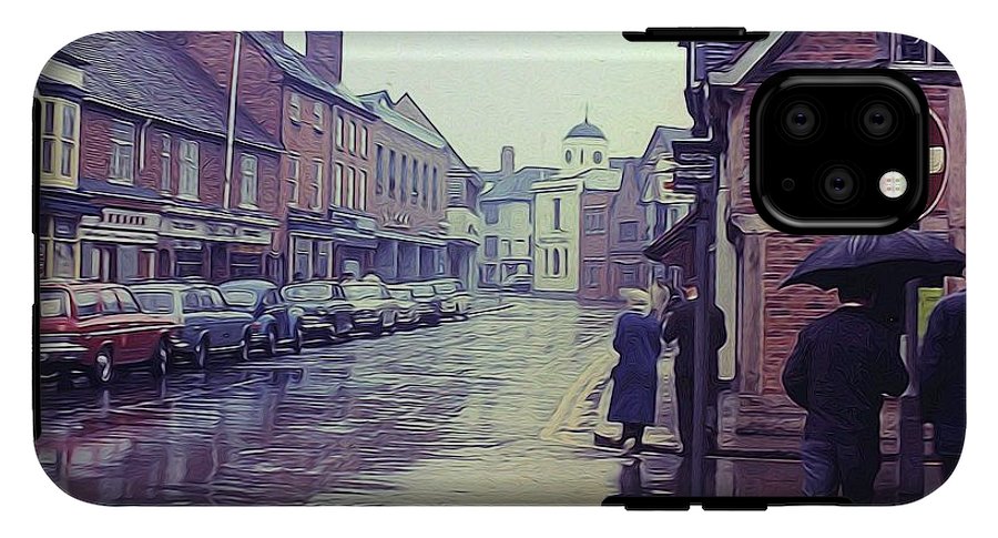 Vintage Travel Rainy Day in Britain - Phone Case