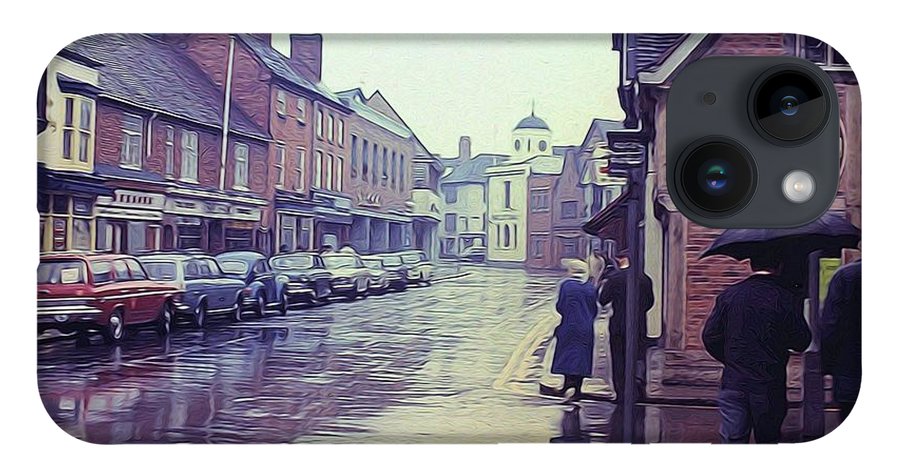 Vintage Travel Rainy Day in Britain - Phone Case
