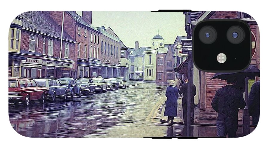 Vintage Travel Rainy Day in Britain - Phone Case