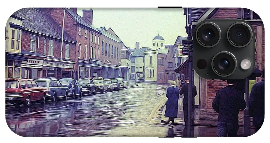 Vintage Travel Rainy Day in Britain - Phone Case