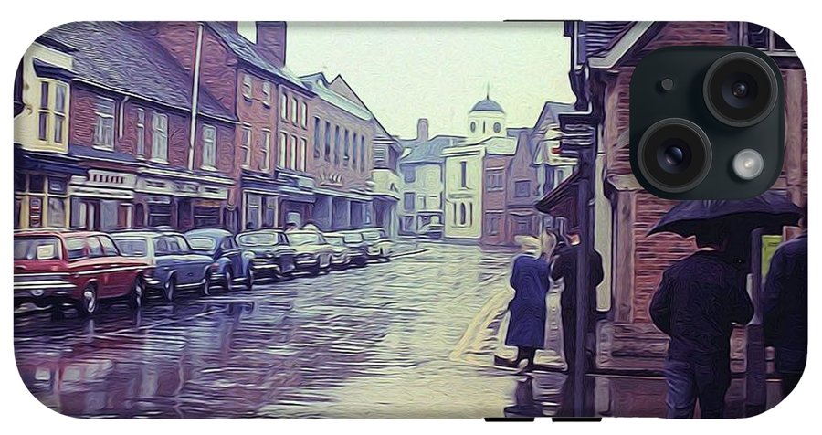 Vintage Travel Rainy Day in Britain - Phone Case