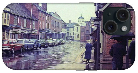 Vintage Travel Rainy Day in Britain - Phone Case