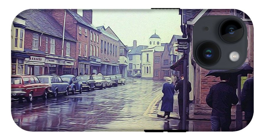 Vintage Travel Rainy Day in Britain - Phone Case