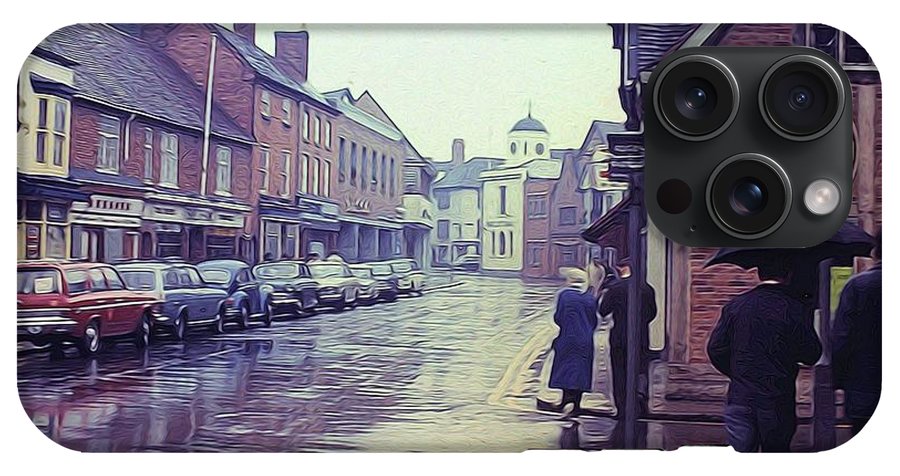 Vintage Travel Rainy Day in Britain - Phone Case