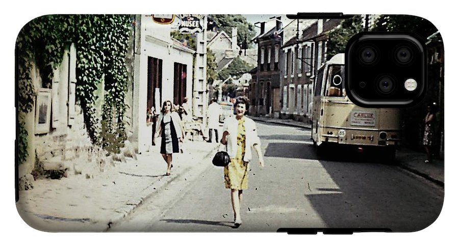 Vintage Travel Shopping on a Paris Street - Phone Case