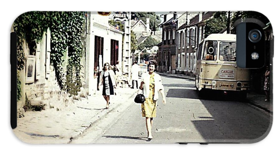 Vintage Travel Shopping on a Paris Street - Phone Case