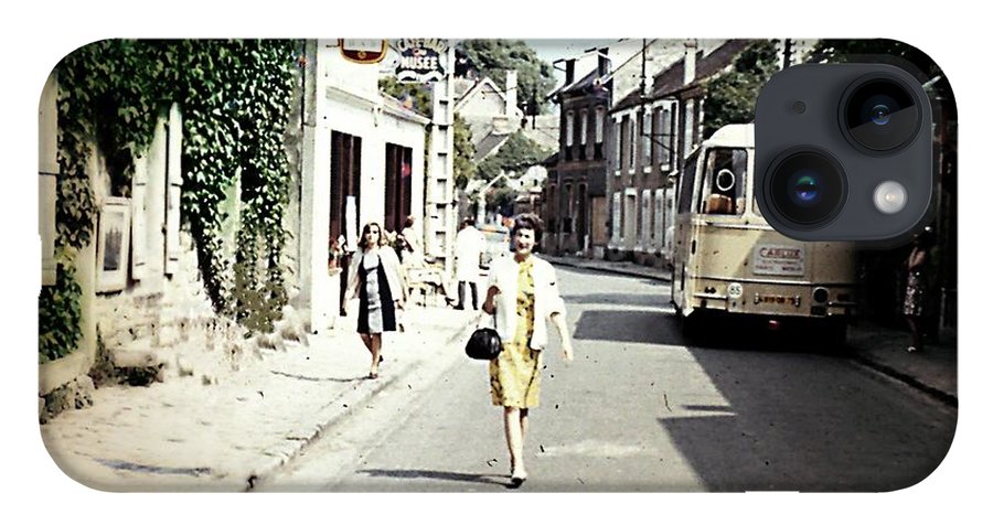 Vintage Travel Shopping on a Paris Street - Phone Case