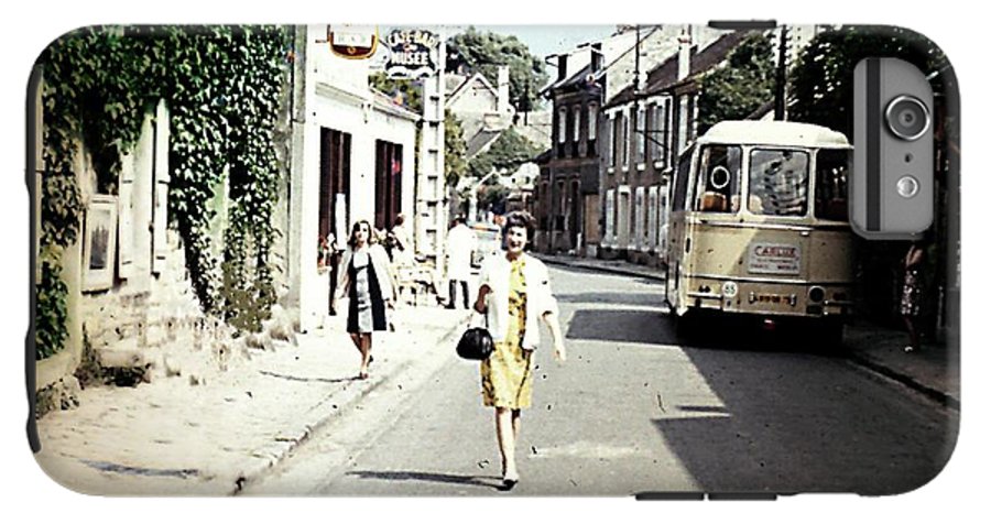 Vintage Travel Shopping on a Paris Street - Phone Case