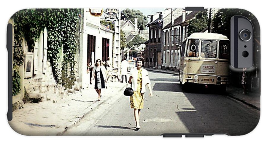 Vintage Travel Shopping on a Paris Street - Phone Case