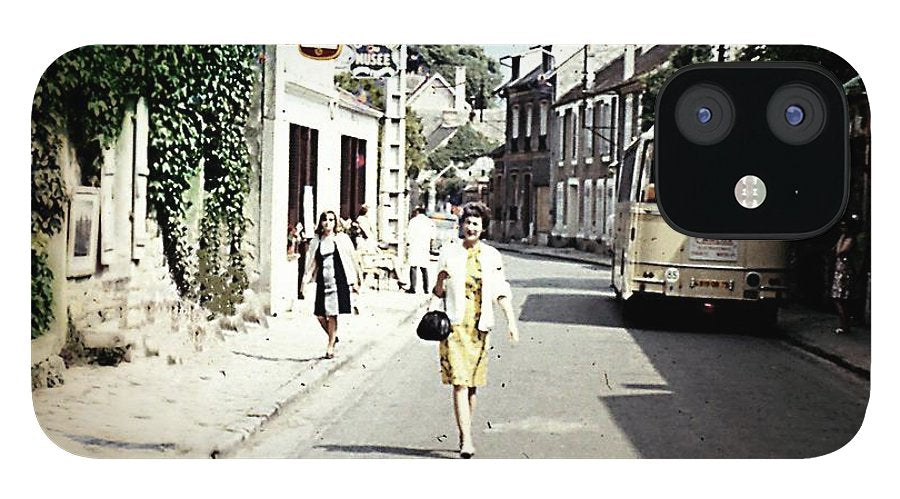 Vintage Travel Shopping on a Paris Street - Phone Case