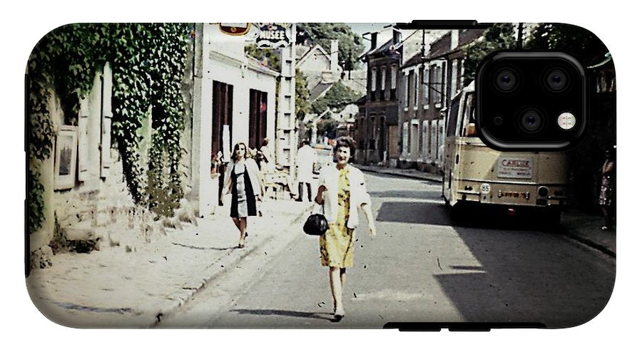Vintage Travel Shopping on a Paris Street - Phone Case