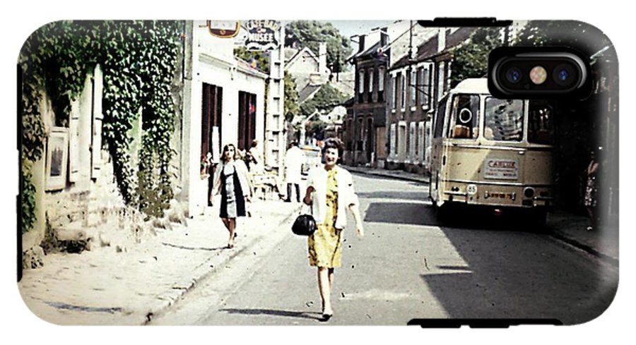 Vintage Travel Shopping on a Paris Street - Phone Case