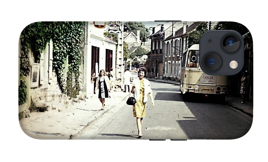 Vintage Travel Shopping on a Paris Street - Phone Case