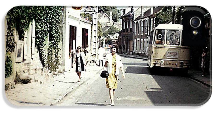 Vintage Travel Shopping on a Paris Street - Phone Case