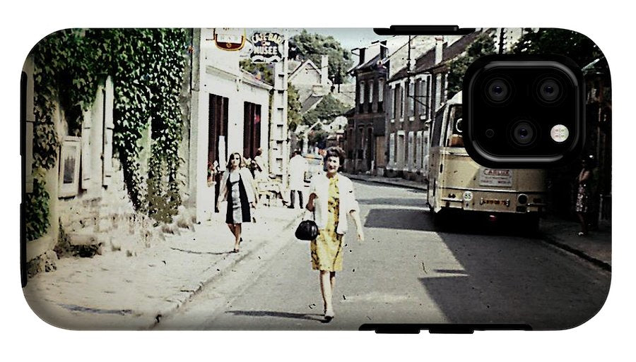 Vintage Travel Shopping on a Paris Street - Phone Case