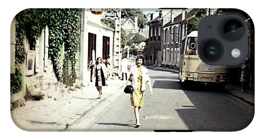 Vintage Travel Shopping on a Paris Street - Phone Case