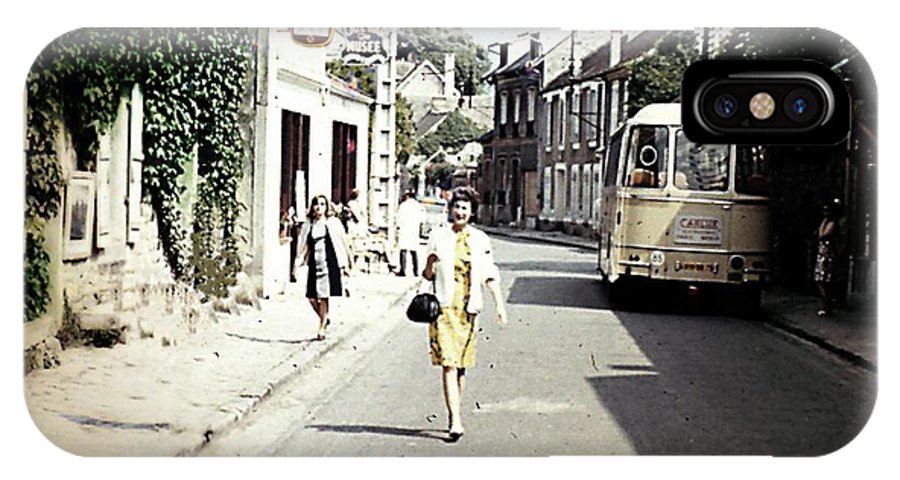 Vintage Travel Shopping on a Paris Street - Phone Case