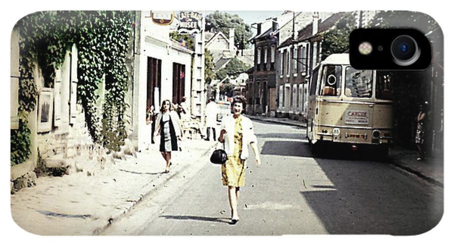 Vintage Travel Shopping on a Paris Street - Phone Case