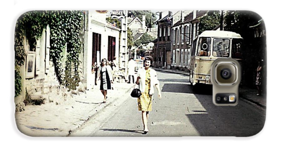 Vintage Travel Shopping on a Paris Street - Phone Case