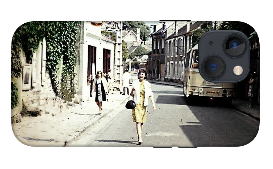 Vintage Travel Shopping on a Paris Street - Phone Case