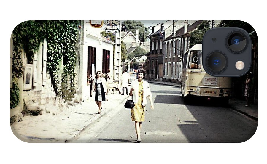 Vintage Travel Shopping on a Paris Street - Phone Case