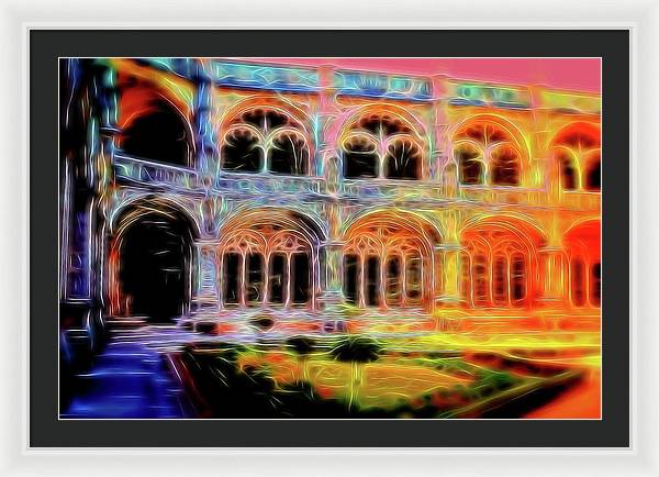 Vintage Travel Stadium Archway - Framed Print