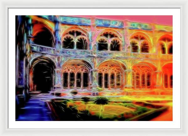 Vintage Travel Stadium Archway - Framed Print