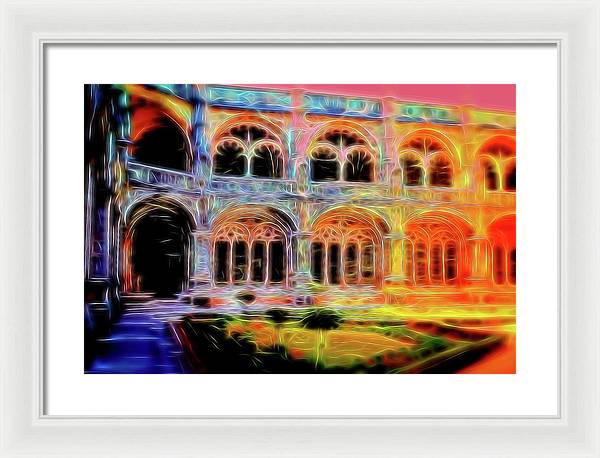 Vintage Travel Stadium Archway - Framed Print