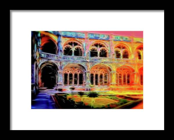 Vintage Travel Stadium Archway - Framed Print