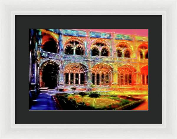 Vintage Travel Stadium Archway - Framed Print