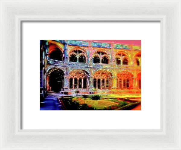 Vintage Travel Stadium Archway - Framed Print