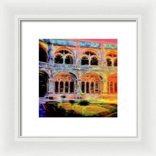 Vintage Travel Stadium Archway - Framed Print
