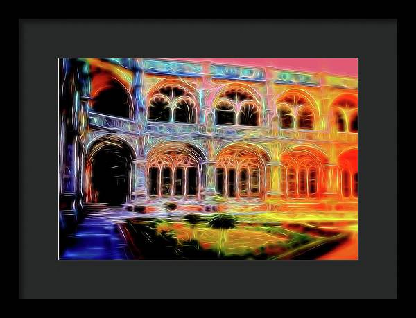 Vintage Travel Stadium Archway - Framed Print