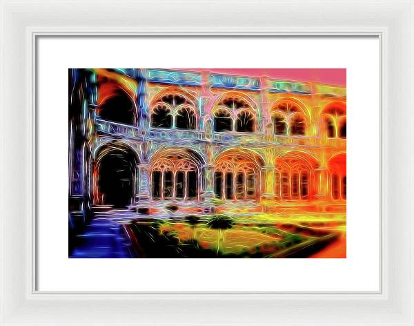 Vintage Travel Stadium Archway - Framed Print