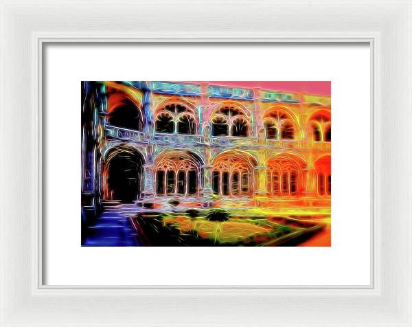 Vintage Travel Stadium Archway - Framed Print