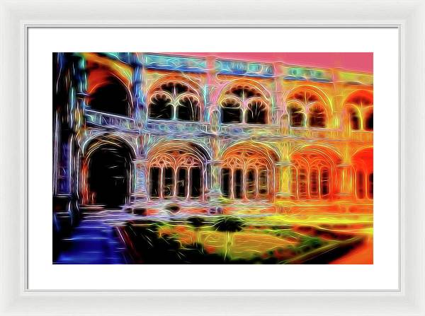 Vintage Travel Stadium Archway - Framed Print
