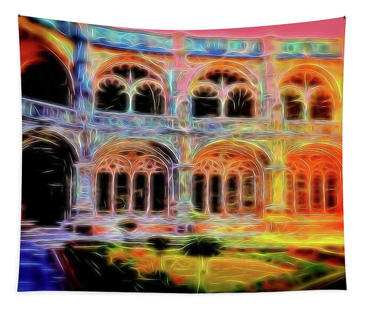 Vintage Travel Stadium Archway - Tapestry