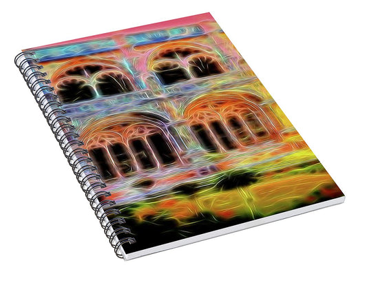 Vintage Travel Stadium Archway - Spiral Notebook