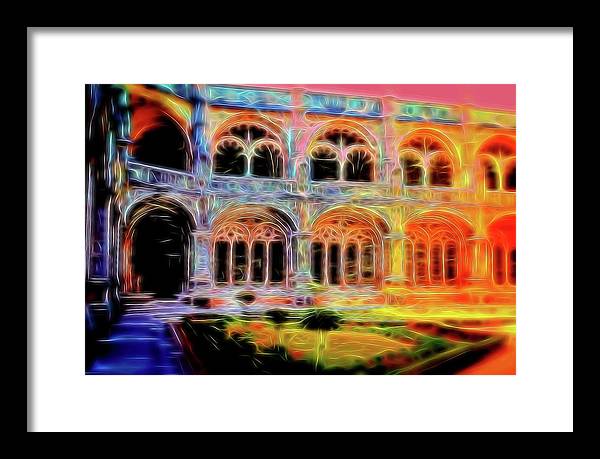 Vintage Travel Stadium Archway - Framed Print