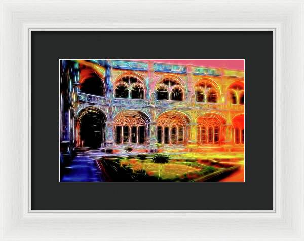 Vintage Travel Stadium Archway - Framed Print