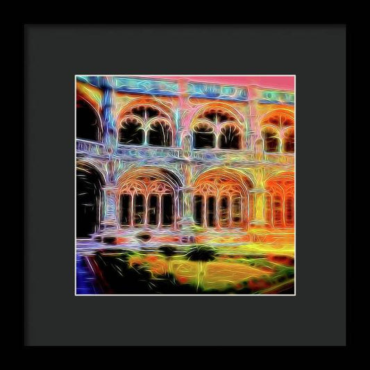 Vintage Travel Stadium Archway - Framed Print