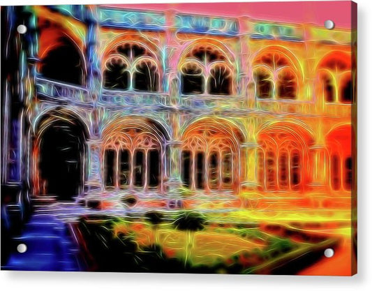 Vintage Travel Stadium Archway - Acrylic Print