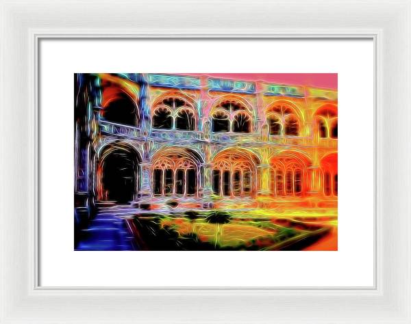 Vintage Travel Stadium Archway - Framed Print