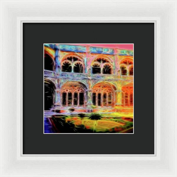 Vintage Travel Stadium Archway - Framed Print