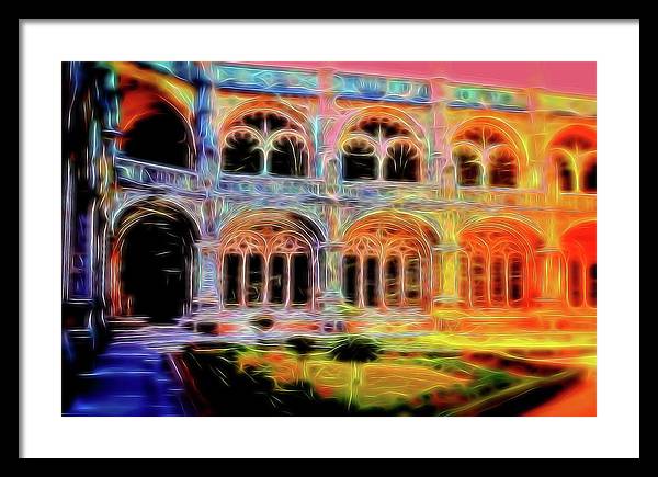 Vintage Travel Stadium Archway - Framed Print